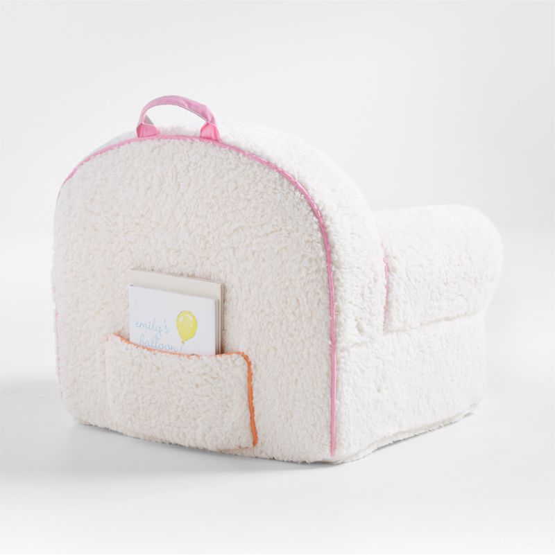 Large Sherpop Pink Sherpa Nod Chair - image 5 of 7