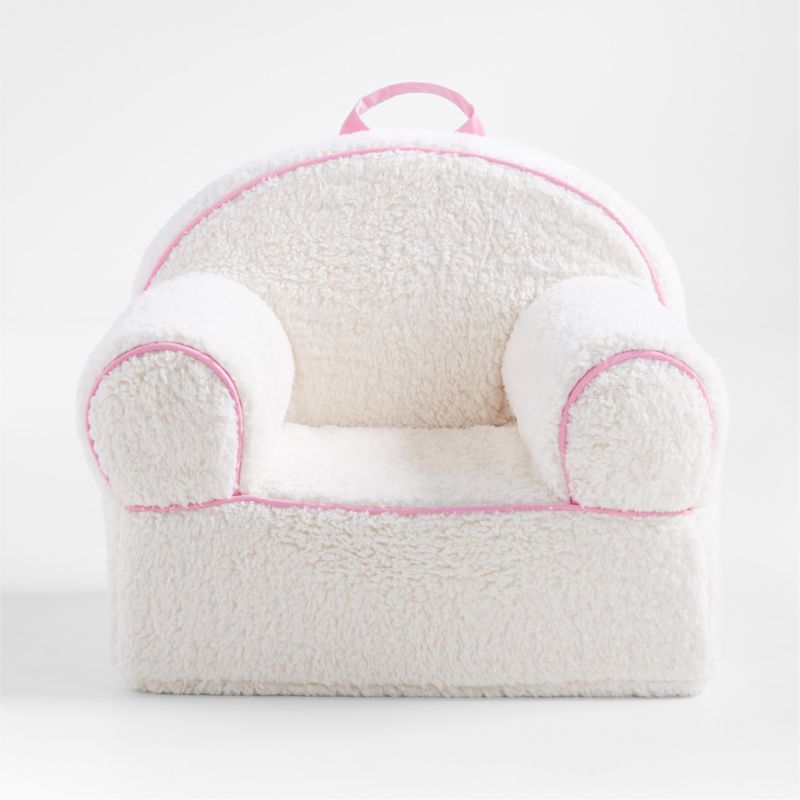 Large Sherpop Pink Sherpa Nod Chair - image 0 of 7