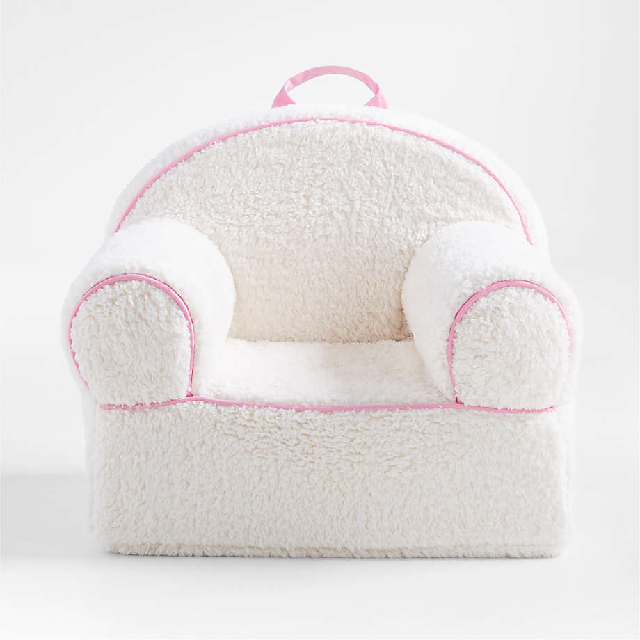 Large Sherpop Pink Sherpa Nod Chair Crate & Kids