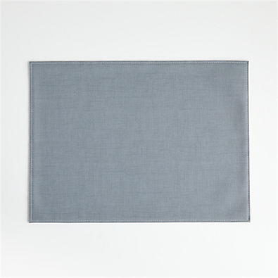 View Shiloh Rectangular Slate Blue Easy-Clean Placemat details