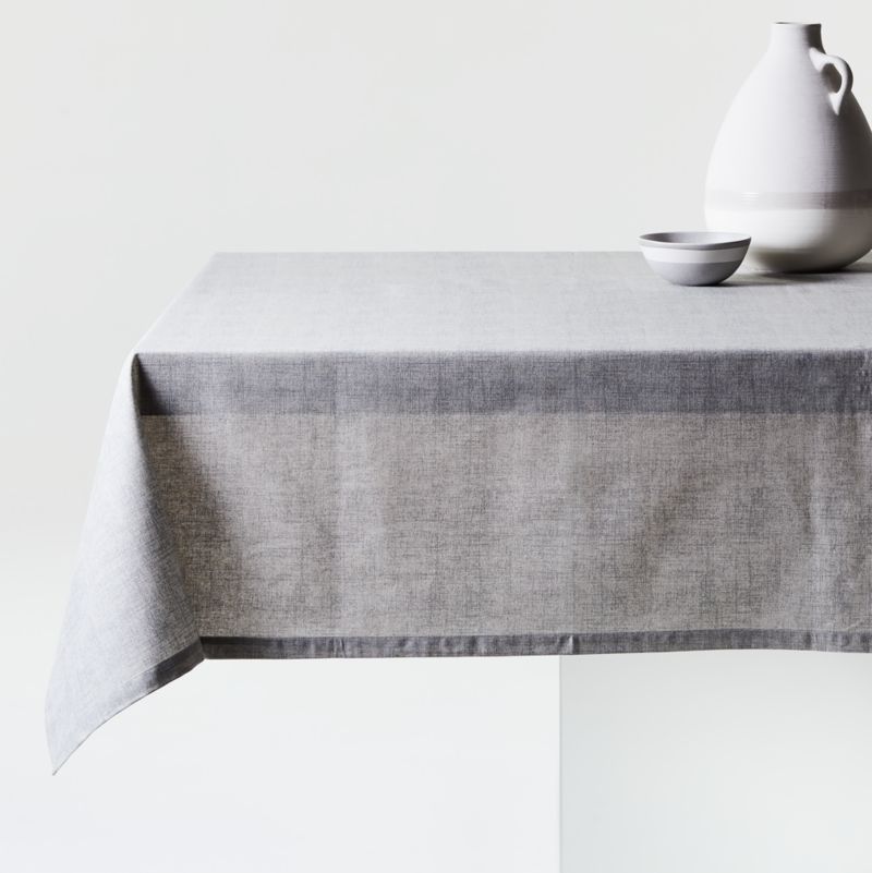 Shiloh Grey Easy-Care Tablecloth 60"x90"