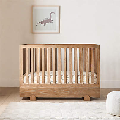 Ellis Hazelnut Wood Convertible Storage Crib