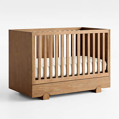 Ellis Hazelnut Wood Convertible Storage Crib