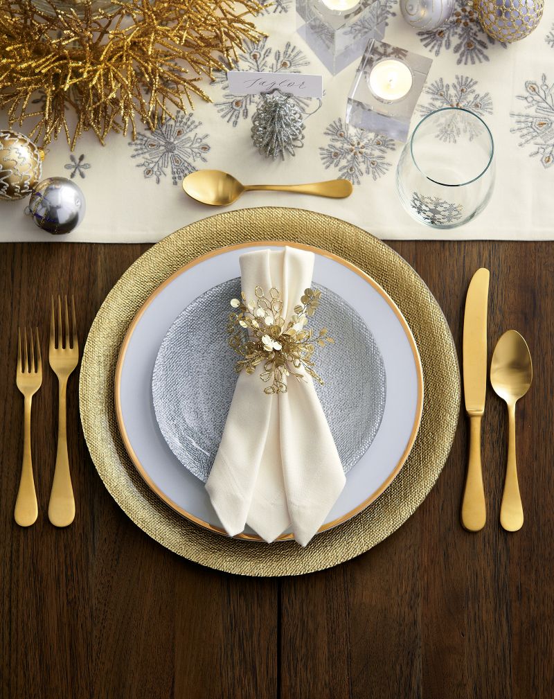 Lucia Holiday Gold 20-Piece Flatware Set + Reviews | Crate & Barrel