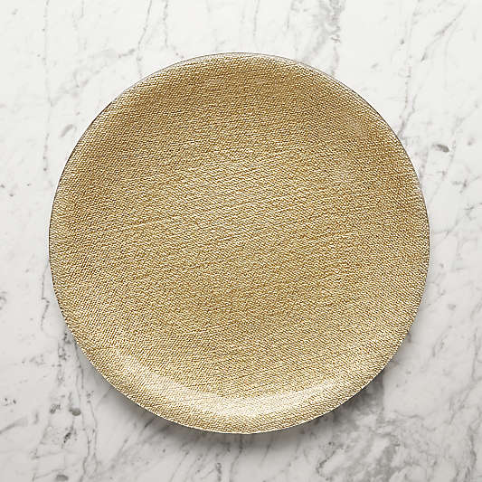 Shimmer Gold Glass Platter-Charger Plate