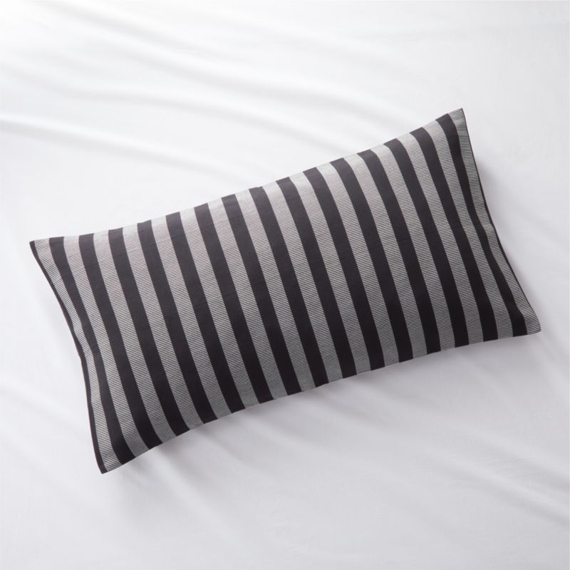 Shinola Canfield Striped Black and White King Sham