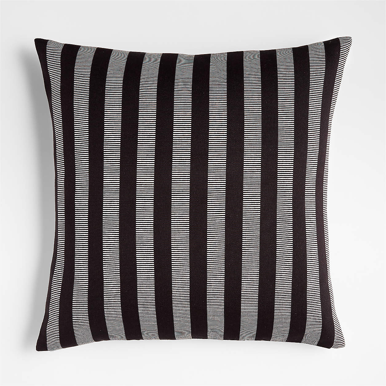 Shinola Canfield 23"x23" Square Striped Black Decorative Throw Pillow