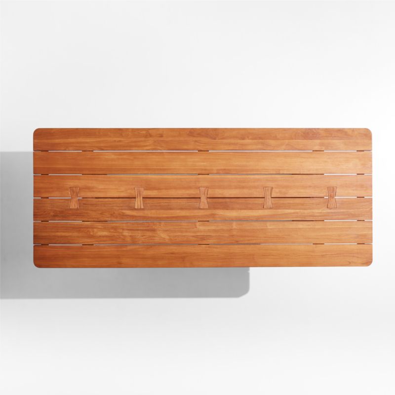 Shinola Mackinac Teak Outdoor Dining Table + Reviews | Crate & Barrel