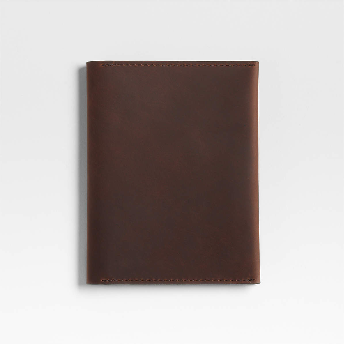 Shinola Navigator Brown Leather Passport Holder