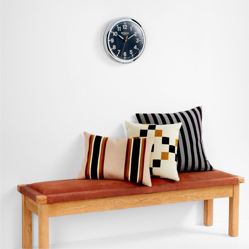 Shinola Runwell Chrome And Black Wall Clock Reviews Crate And Barrel