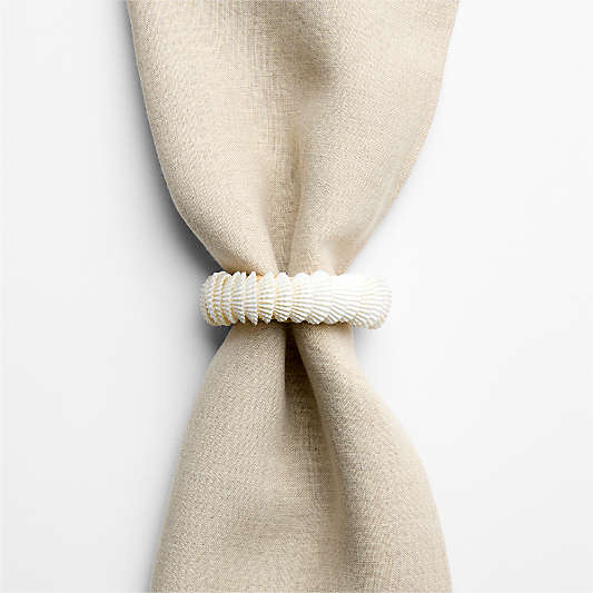 Coastal Shell Napkin Rings, Set of 4