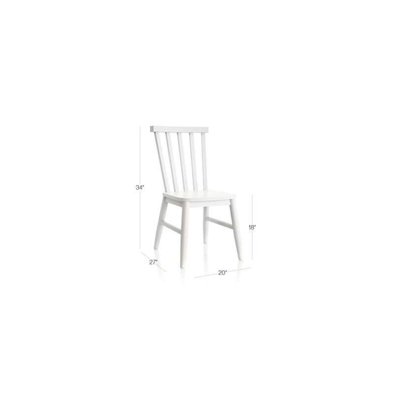 View Parke White Wood Kids Desk Chair - image 3 of 12