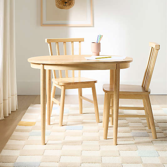 Shore Natural Wood Round Kids Play Table