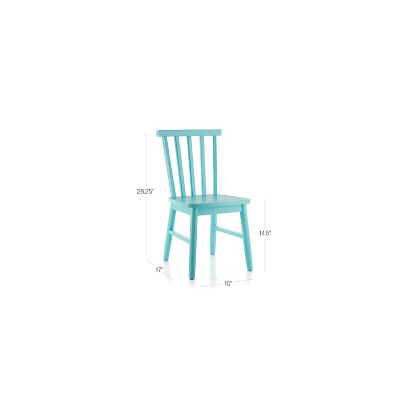 View Shore Light Blue Wood Kids Play Chair - image 3 of 12