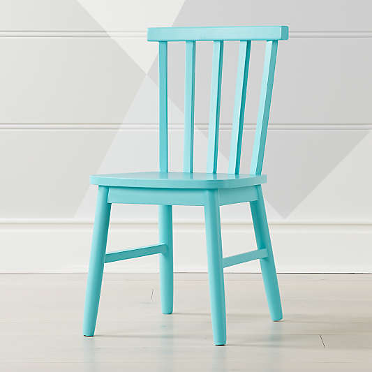 Shore Light Blue Wood Kids Play Chair