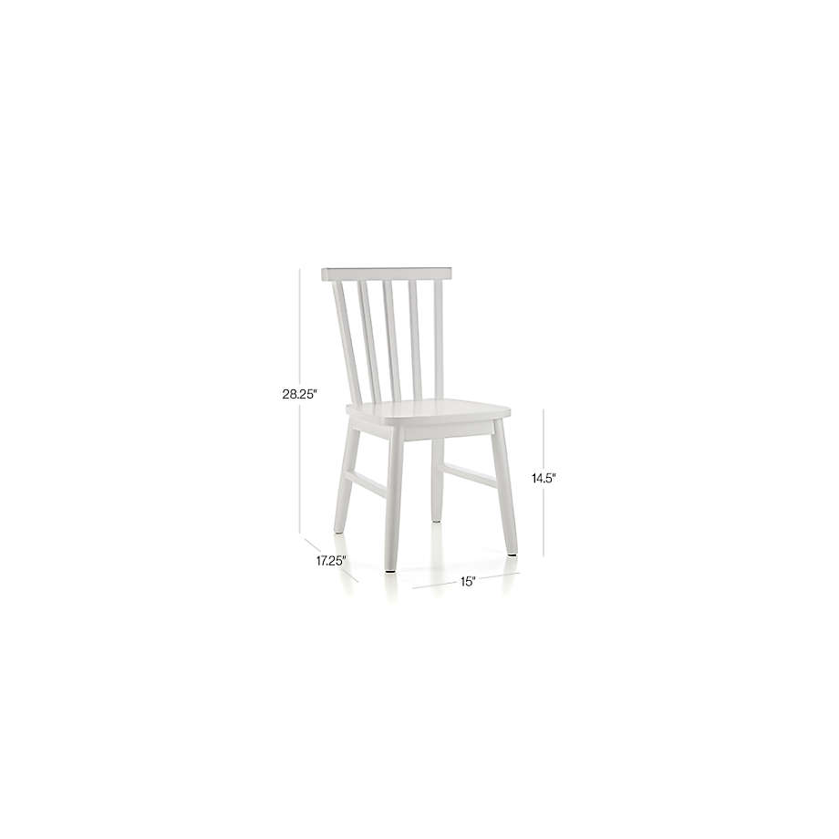 View Set of 2 Shore White Wood Kids Play Chair - image 2 of 11