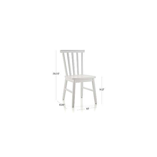 Shore White Wood Kids Play Chair