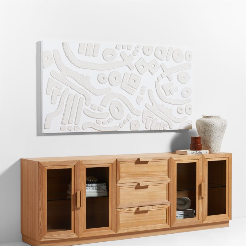 Calypso Natural Wood 90" Storage Media Console - image 4 of 13