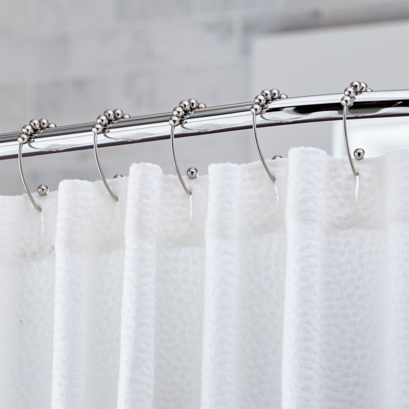 Shower Curtain Roller Rings Matte, Crate And Barrel Shower Curtain