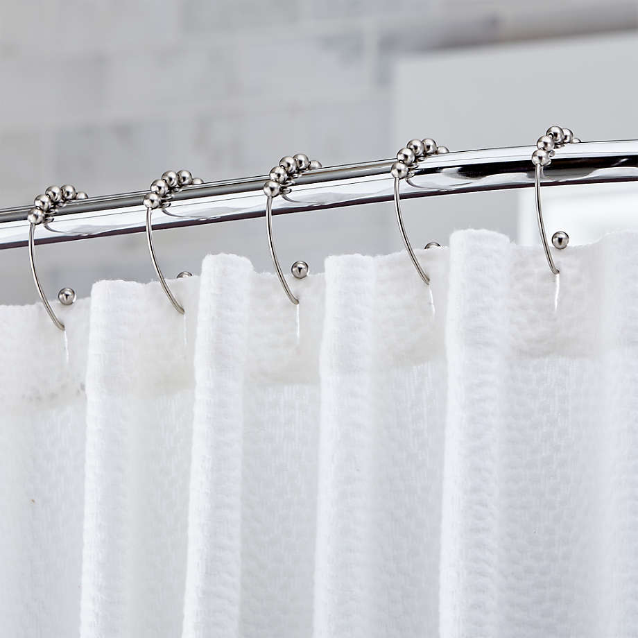 shower curtain roller rings matte nickel set of 12