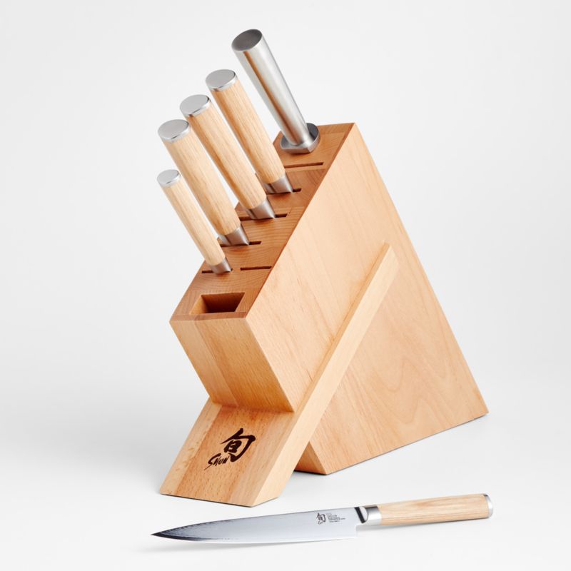 Shun Classic 6-Piece Slimline Knife Block Set, Black