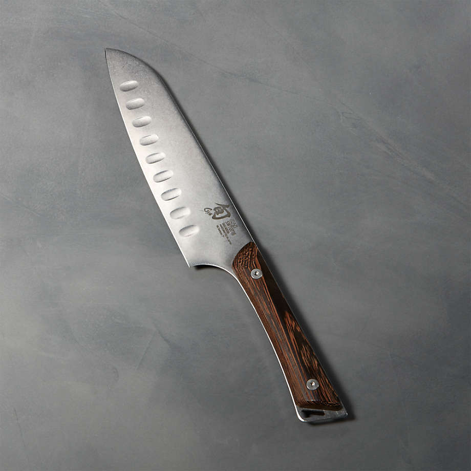 Shun Kanso 7" HollowGround Santoku Knife + Reviews Crate & Barrel