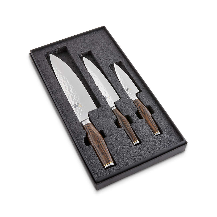 Shun Classic Blonde Pakkawood 3-Piece Starter Knife Set DMS300W