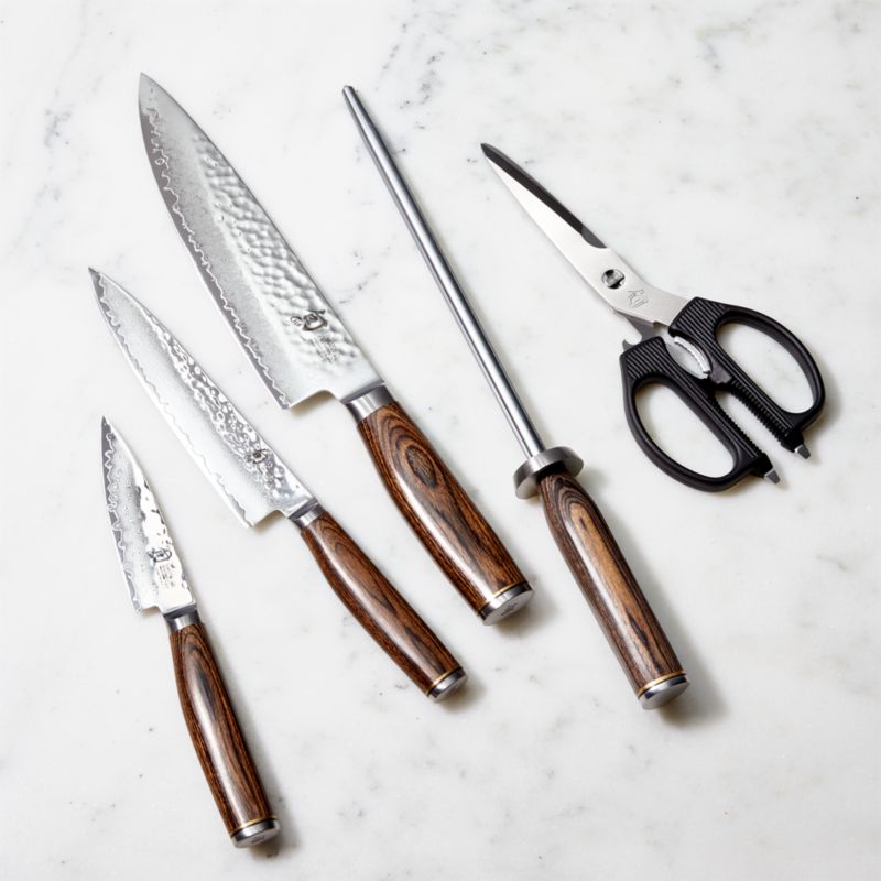 Shun ® Premier 5-Piece Block Knife Set with Bonus Shears