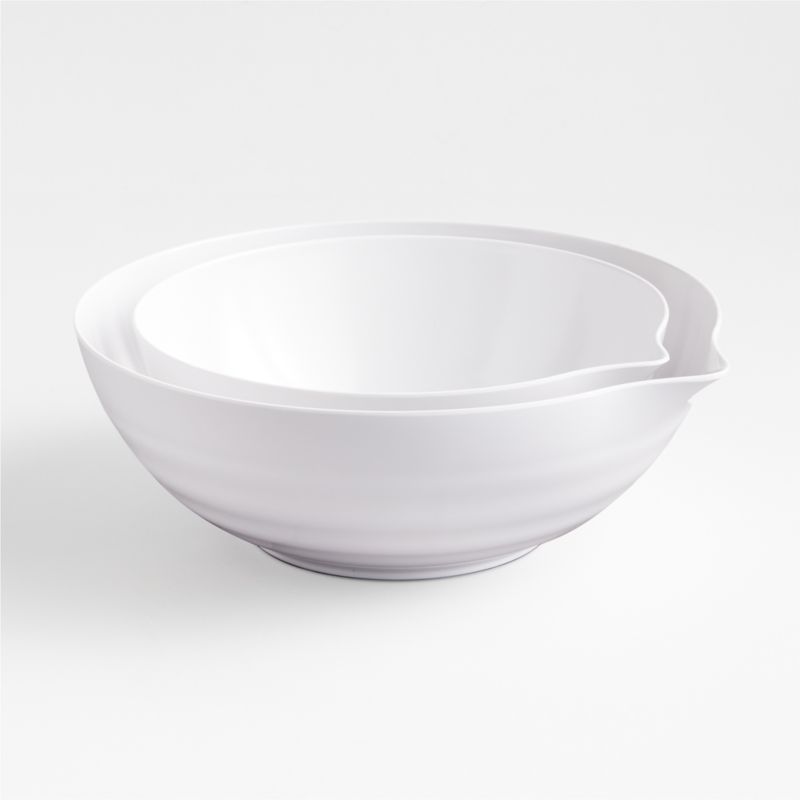 Sia White Melamine Bowls, Set of 2