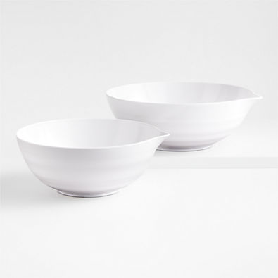 View Sia White Melamine Bowls, Set of 2 details