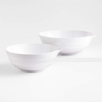 Fern Mid-Century Modern White Ceramic Batter Bowl + Reviews