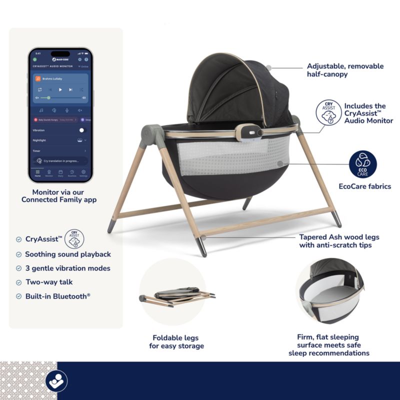 Maxi-Cosi ® Sibia Onyx Heritage Baby Bassinet with CryAssist ™ - image 7 of 7