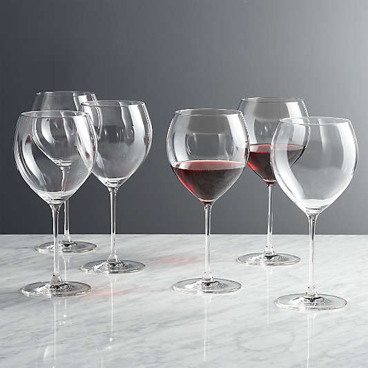 Black and White Collection 23 oz. Red Wine Glasses, Set of 6