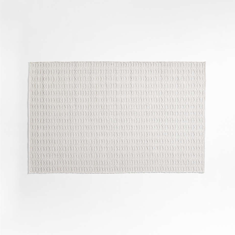 Signy Performance White Geometric Rug 5x8 (Open Larger View)