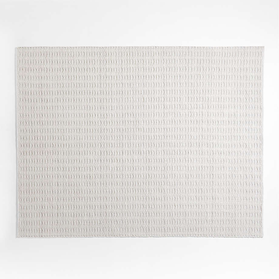 Signy Performance White Geometric Rug 8x10 + Reviews | Crate & Kids