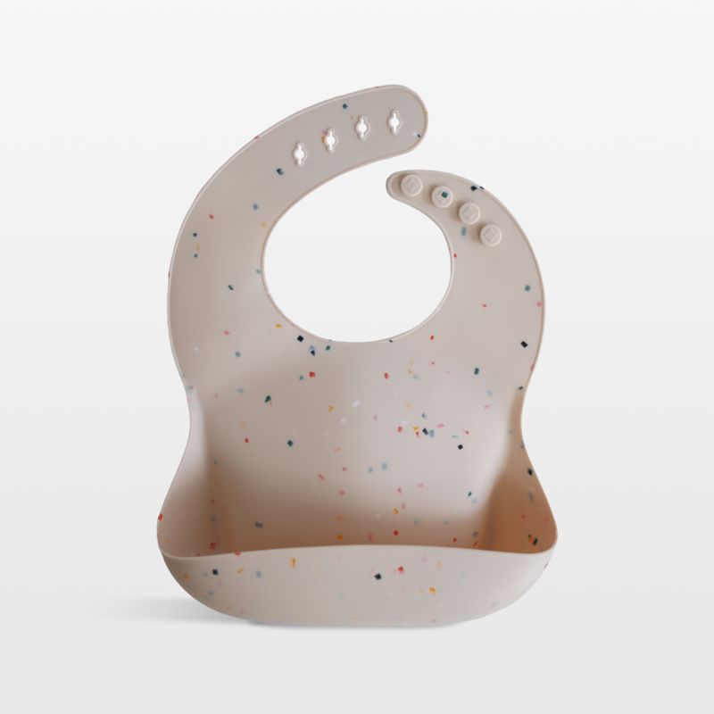 Mushie Vanilla Confetti Silicone Baby Bib