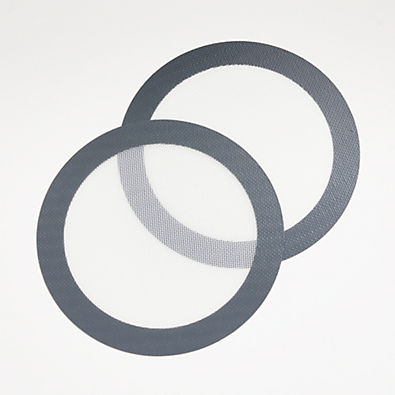 View Grey 9" Round Silicone Baking Mats, Set of 2 details