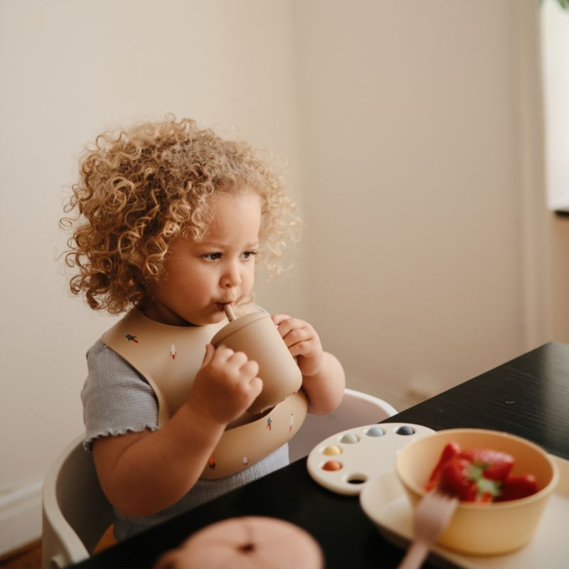 Mushie Natural Beige Silicone Baby Snack Cup + Reviews