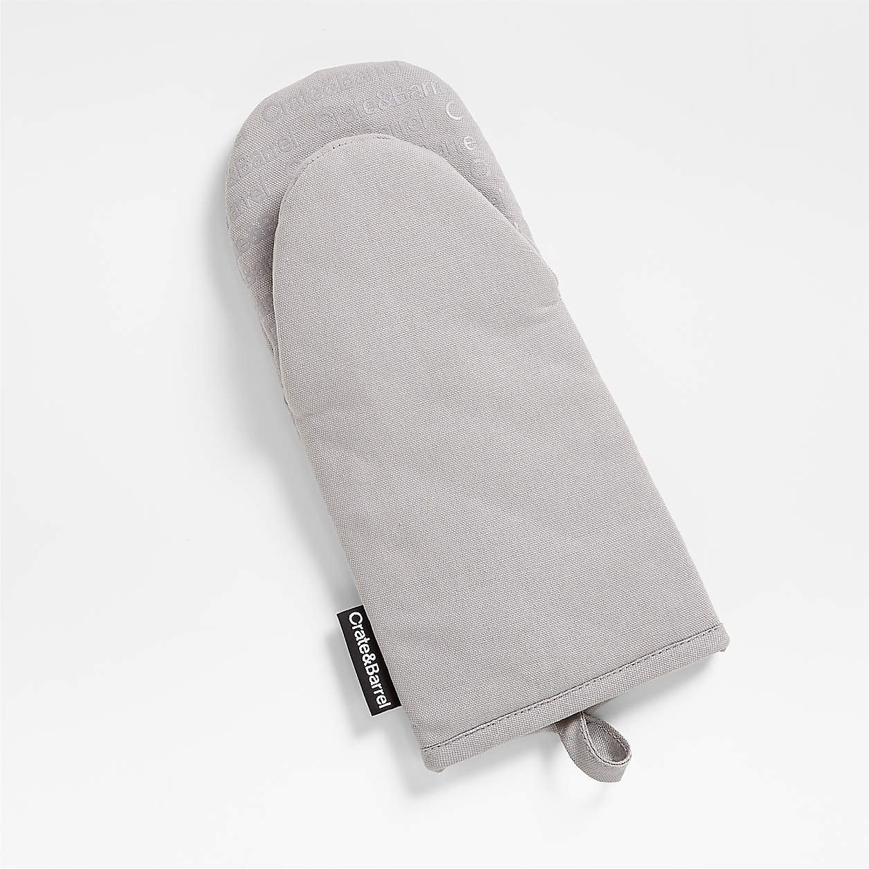 Silicone Grip Alloy Grey Oven Mitt Reviews Crate Barrel   Silicone Grip Alloy Grey Oven Mitt 