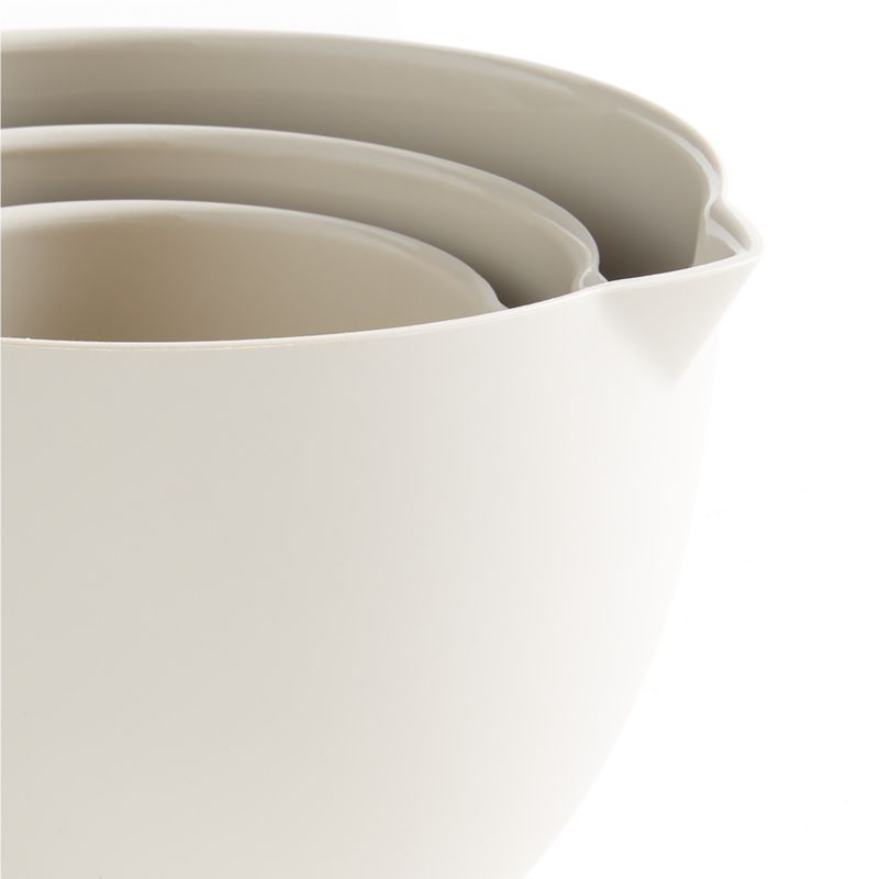 Taupe Silicone Mixing Bowls, Set of 3 - image 2 of 3