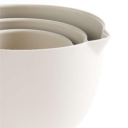 Taupe Silicone Mixing Bowls, Set of 3