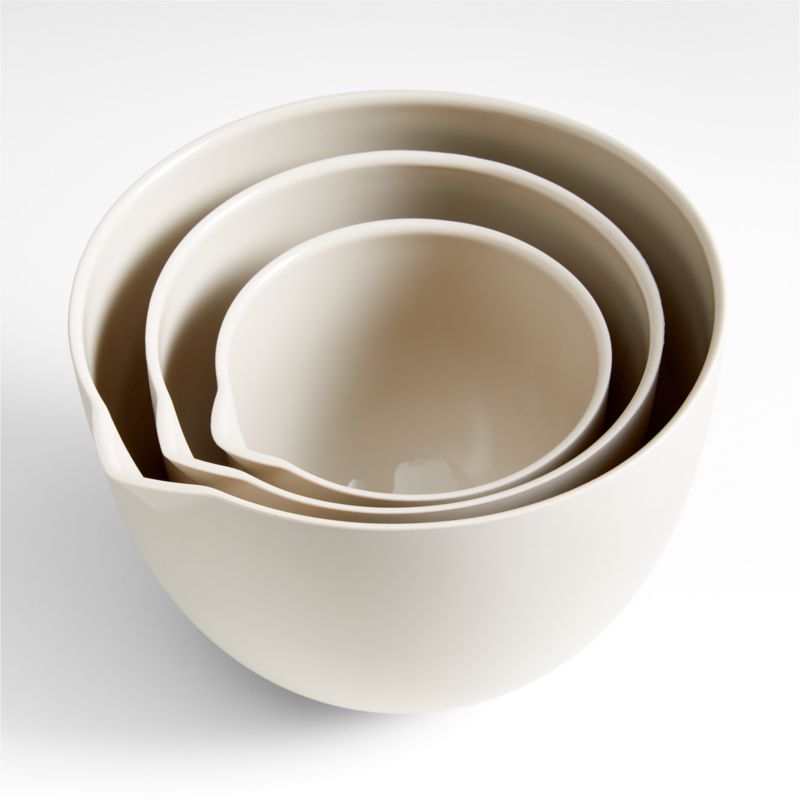 Taupe Silicone Mixing Bowls, Set of 3 - image 1 of 3