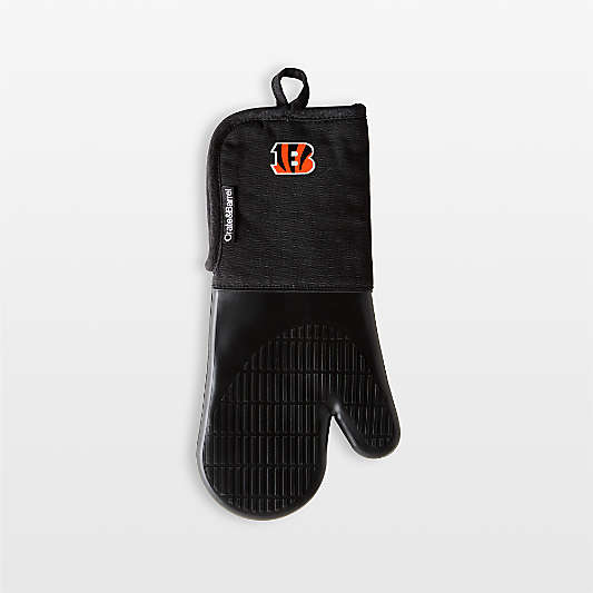 NFL Cincinnati Bengals Black Organic Cotton Oven Mitt with Silicone Grip