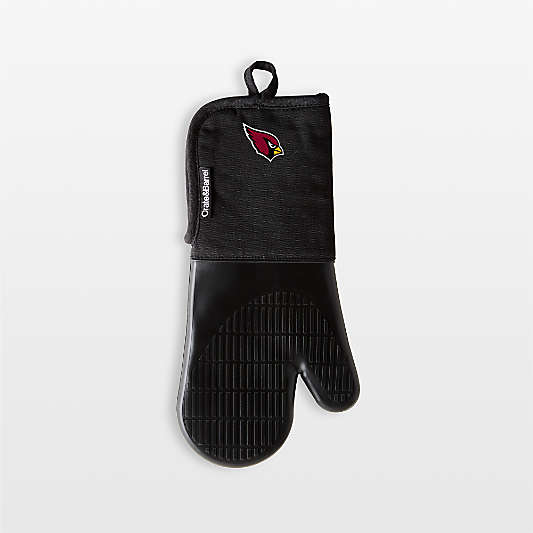 NFL Arizona Cardinals Black Organic Cotton Oven Mitt with Silicone Grip