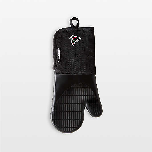 NFL Atlanta Falcons Black Organic Cotton Oven Mitt with Silicone Grip
