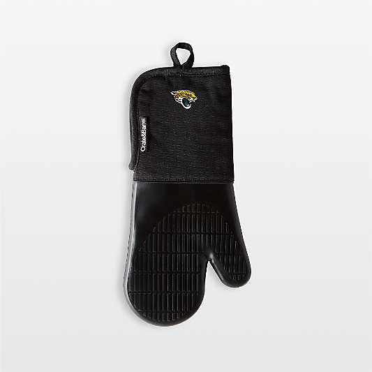 NFL Jacksonville Jaguars Black Organic Cotton Oven Mitt with Silicone Grip