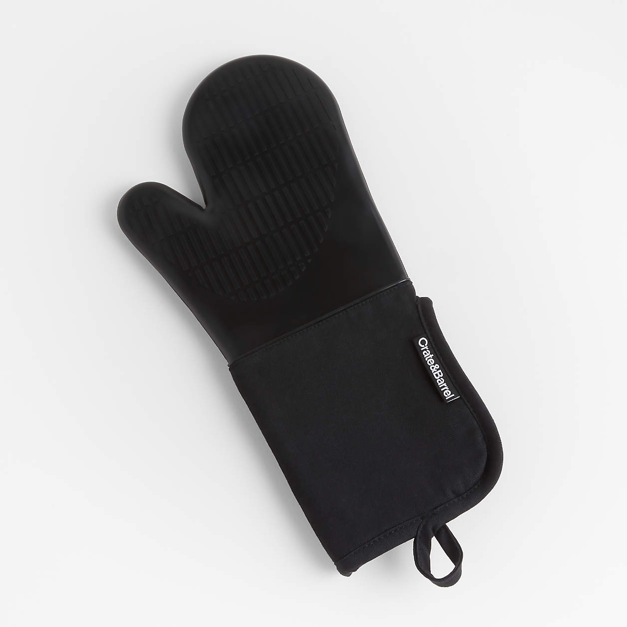 Silicone Black Oven Mitt + Reviews Crate & Barrel
