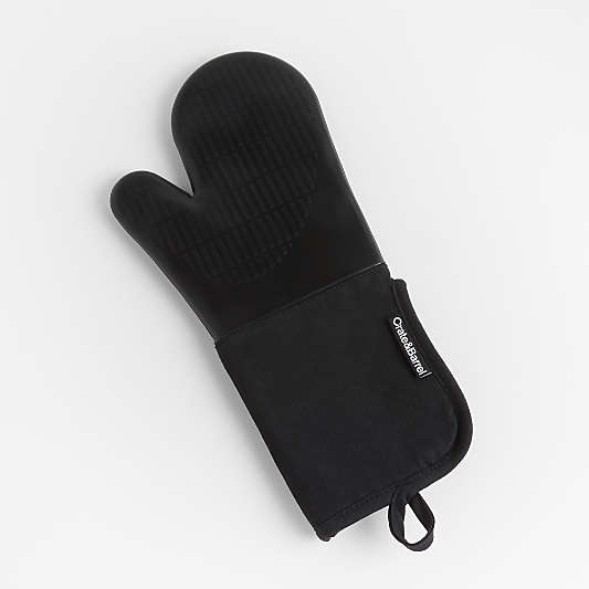 Silicone Black Oven Mitt