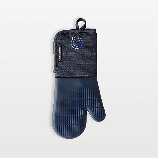 NFL Blue Organic Cotton Oven Mitt with Silicone Grip