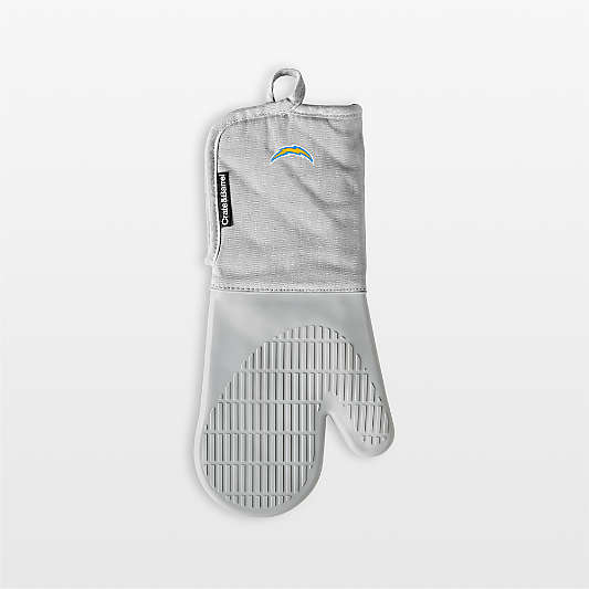 NFL Los Angeles Chargers Grey Organic Cotton Oven Mitt with Silicone Grip